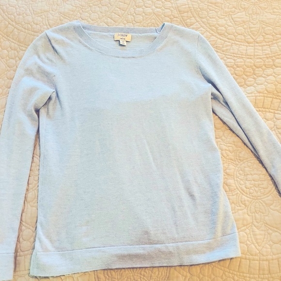 J Crew Factory Light Blue Teddie sweater - Picture 5 of 6